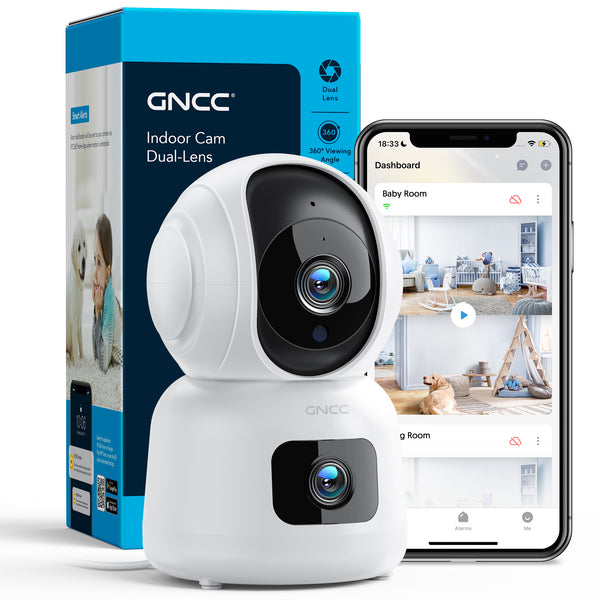 GNCC P4 1080P Baby Monitor with Dual Cameras for Home Security