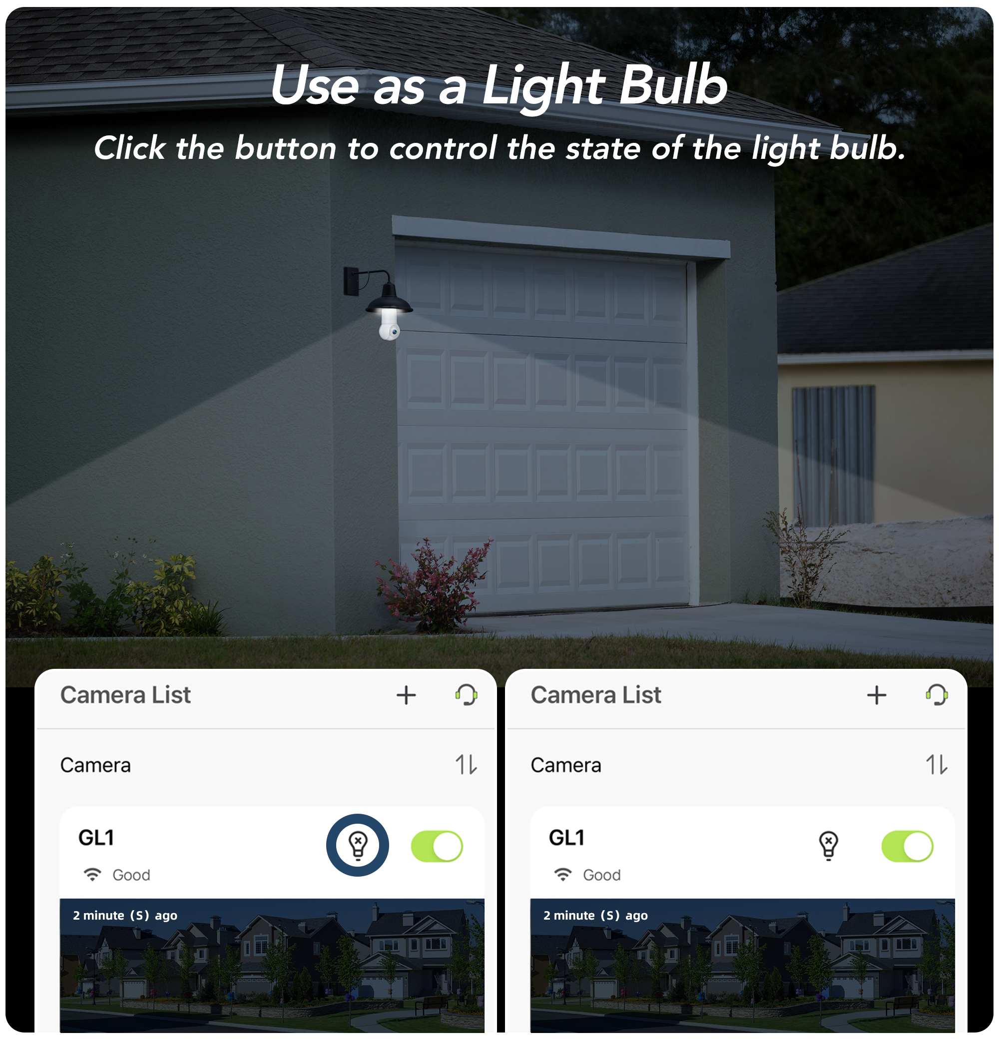 GNCC L1 2K Light Bulb Security Camera